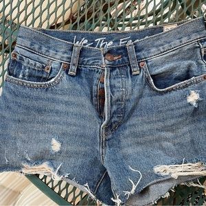 Free People denim shorts